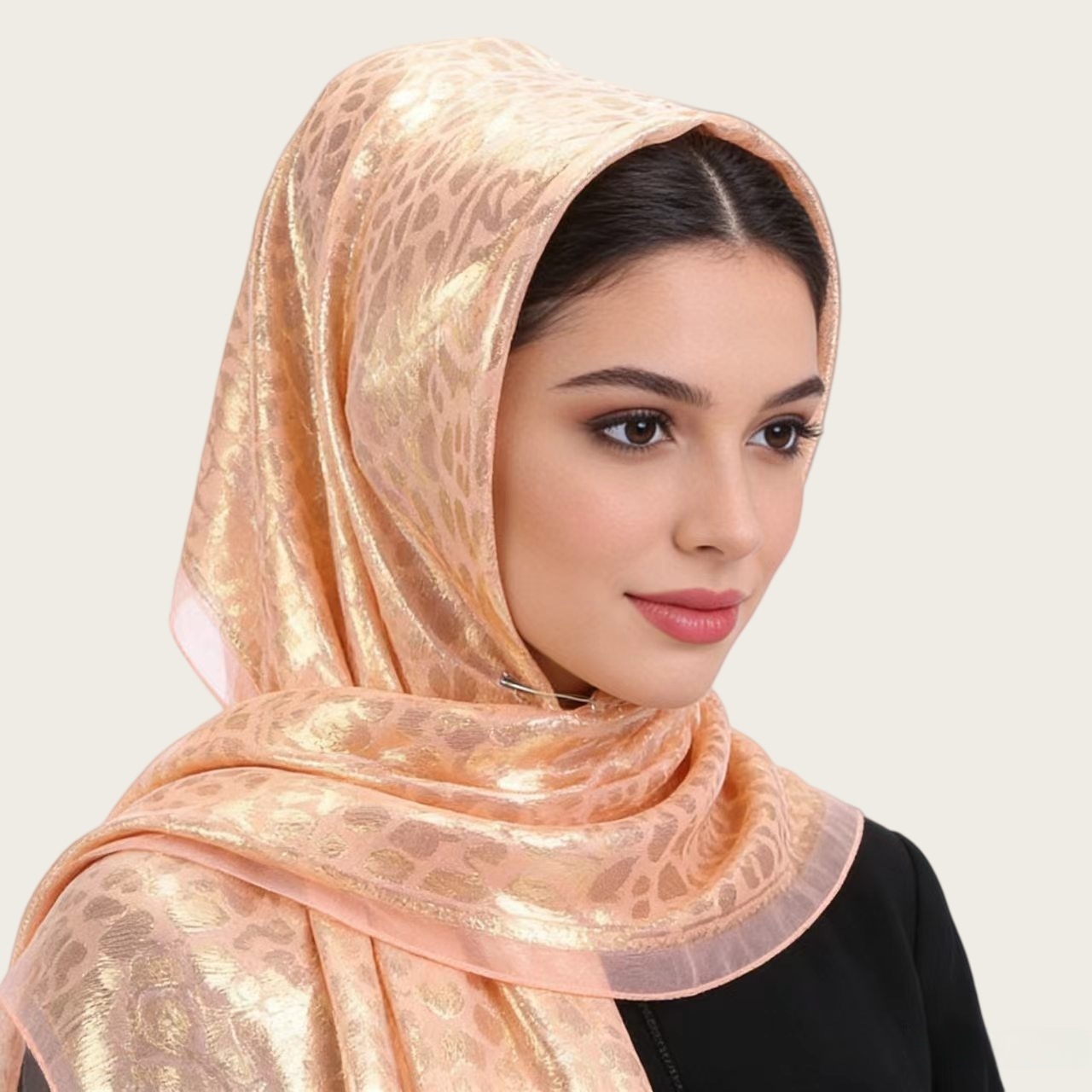 Women Accessories Usa - Kwadratowa chusta z żakardowym etnicznym wzorem,