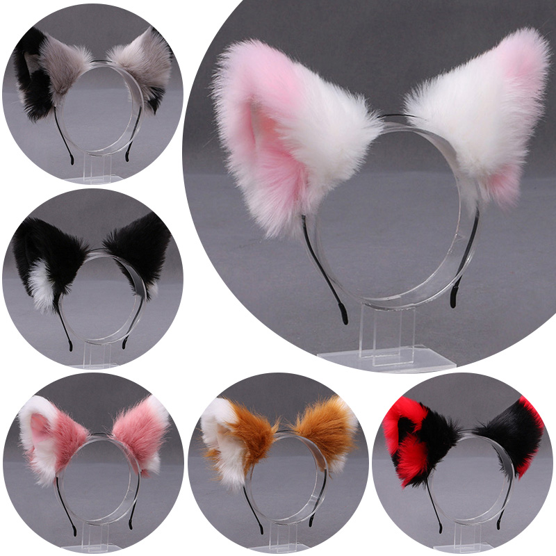Women Knight Accessories - Puszysta opaska na głowę z uszami