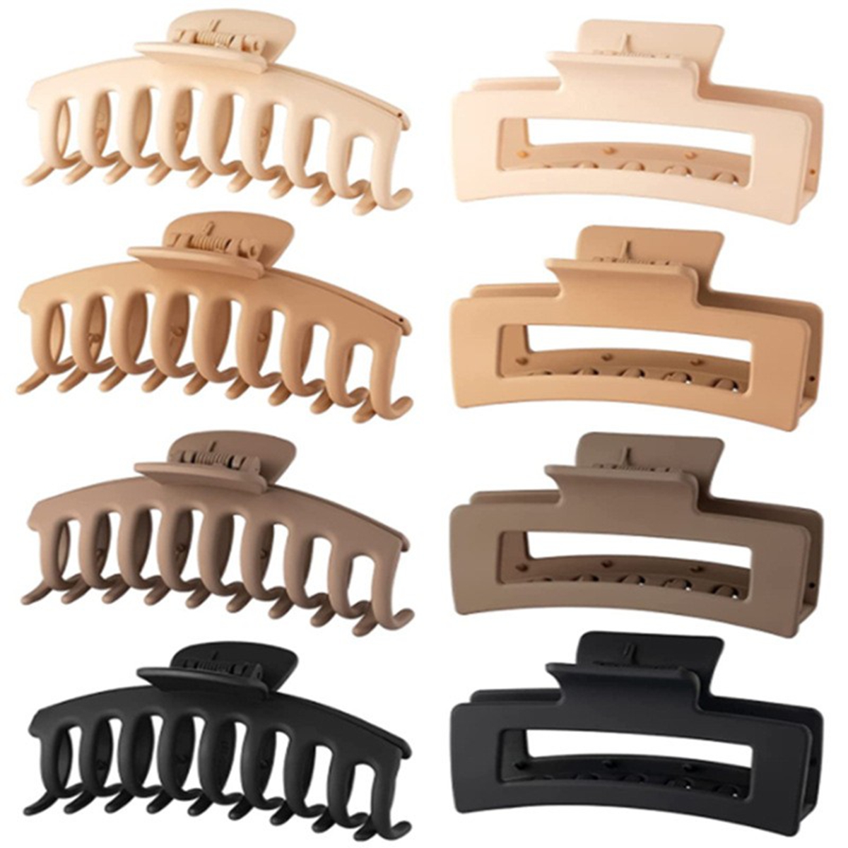 Hair Claw Clip Set - Czarne spinki do włosów dla kobiet