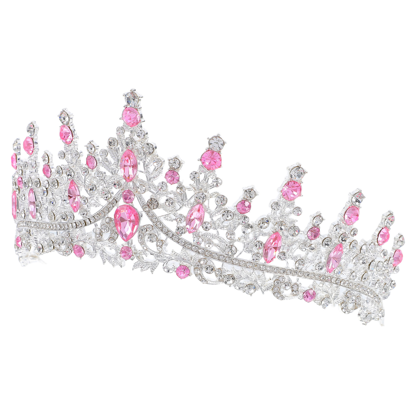 Queen Accessories - Korona z kryształkami, ozdoba do włosów,