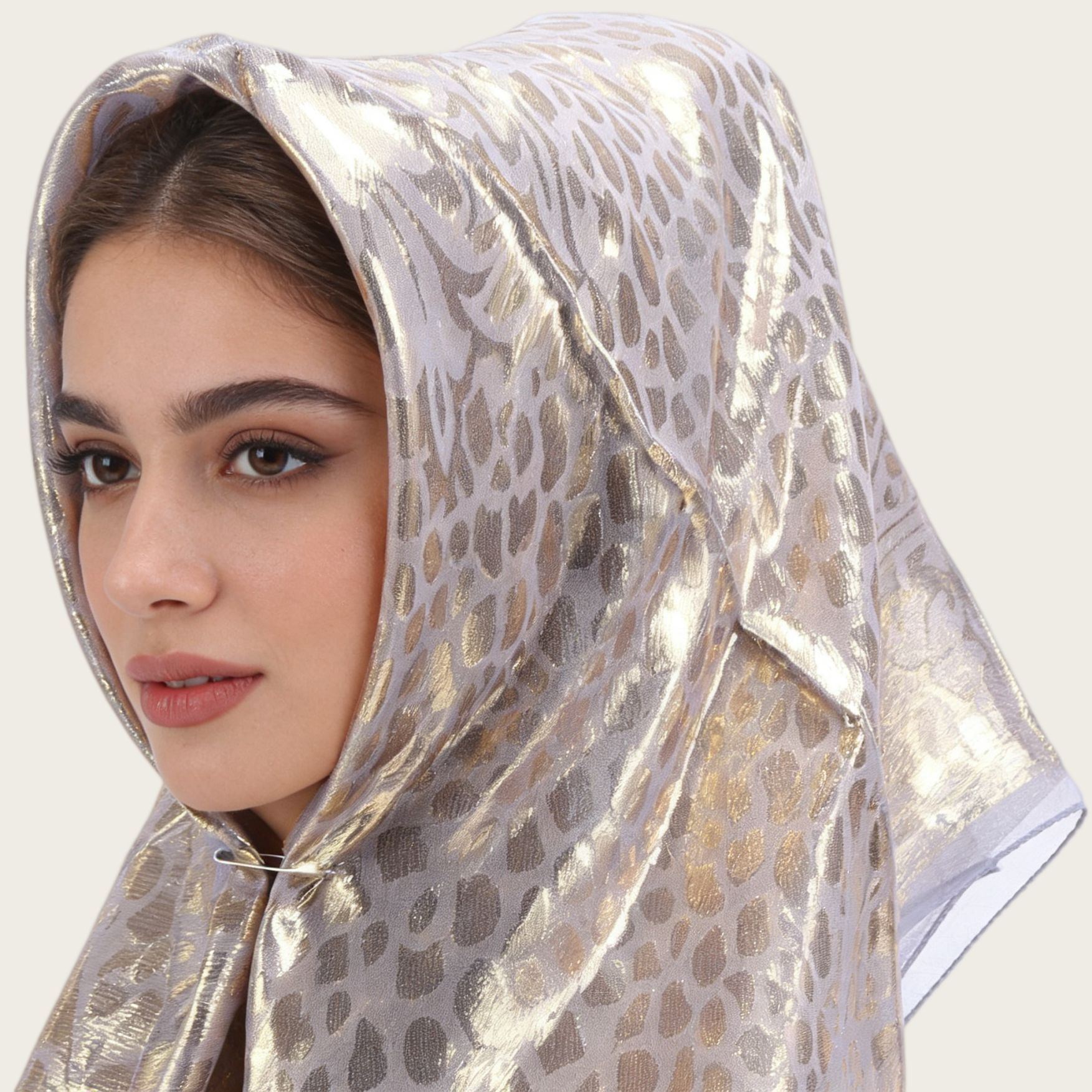 Kwadratowa chusta z żakardowym – Women Accessories Usa recenzja i cena
