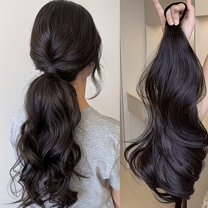 Długi falowany kucyk z gumką,  – Hair Band Elastic recenzja i cena