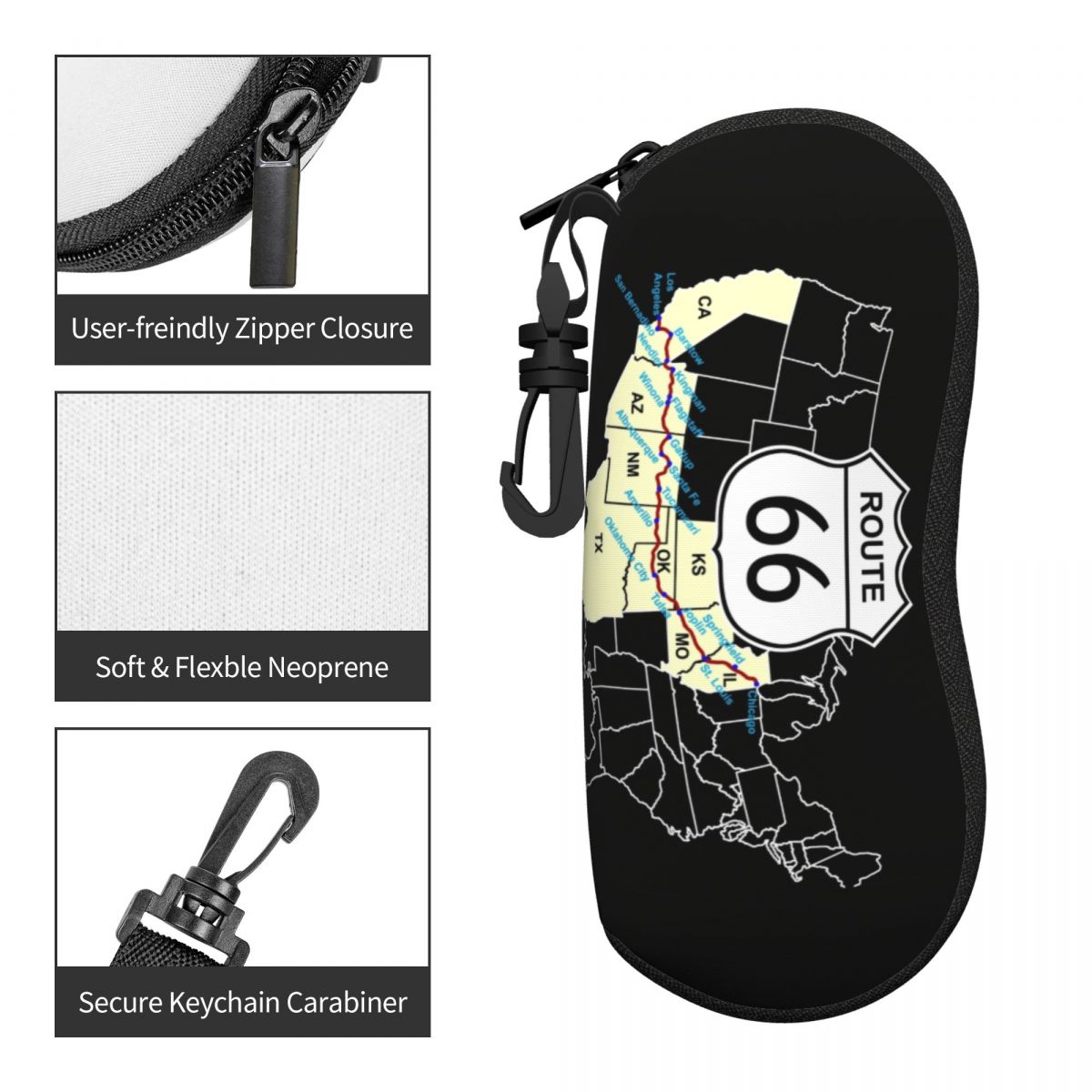 Etui na okulary z motywem Rout – Women Accessories Usa recenzja i cena