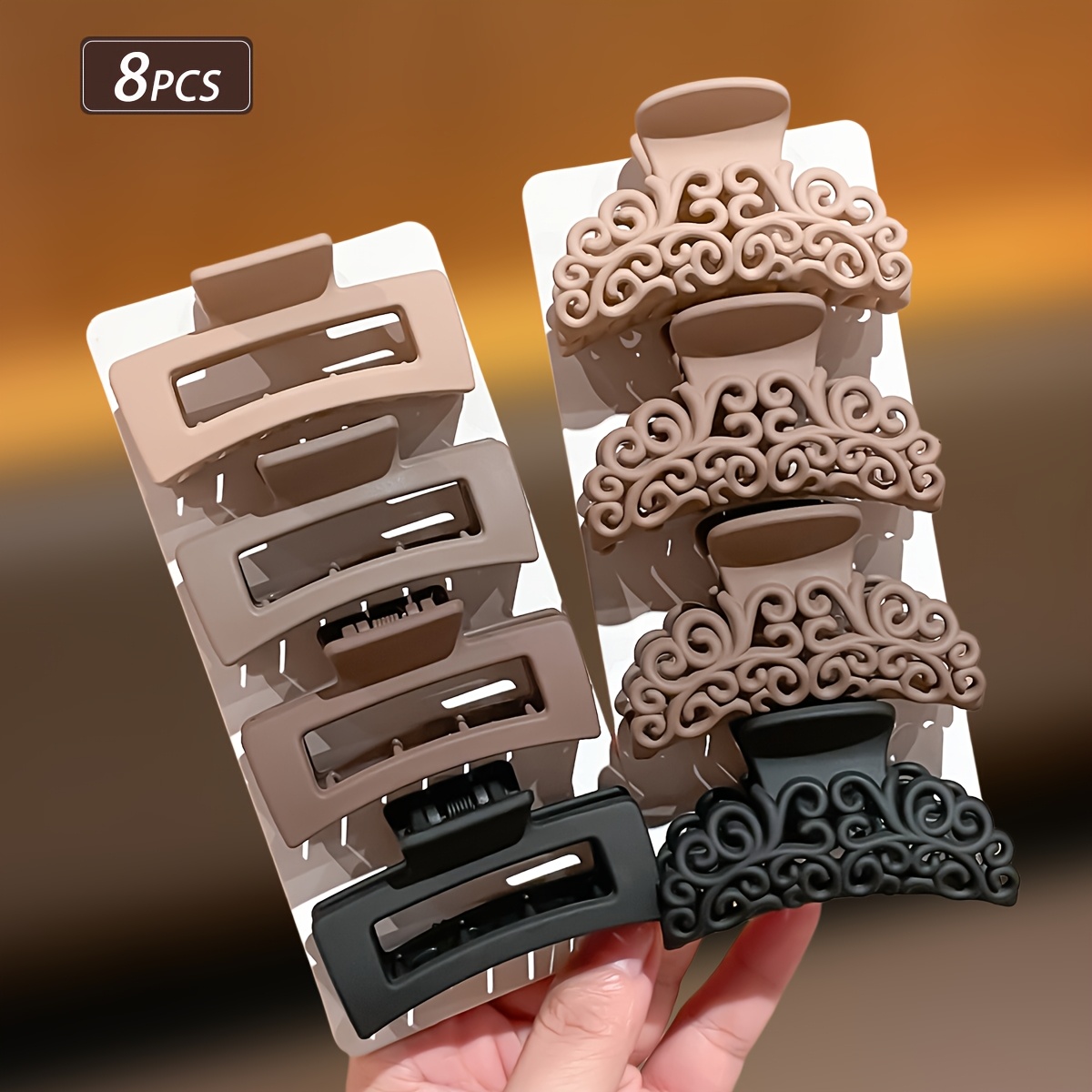 8 szt. damskich klipsów do wło – Hair Claw Clip Set recenzja i cena