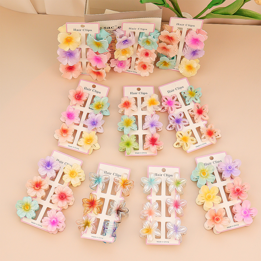 6 sztuk moda kolorowy przezroc – Hair Claw Clip Set recenzja i cena