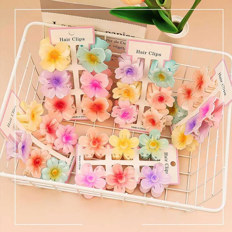 6 sztuk moda kolorowy przezroc – Hair Claw Clip Set recenzja i cena