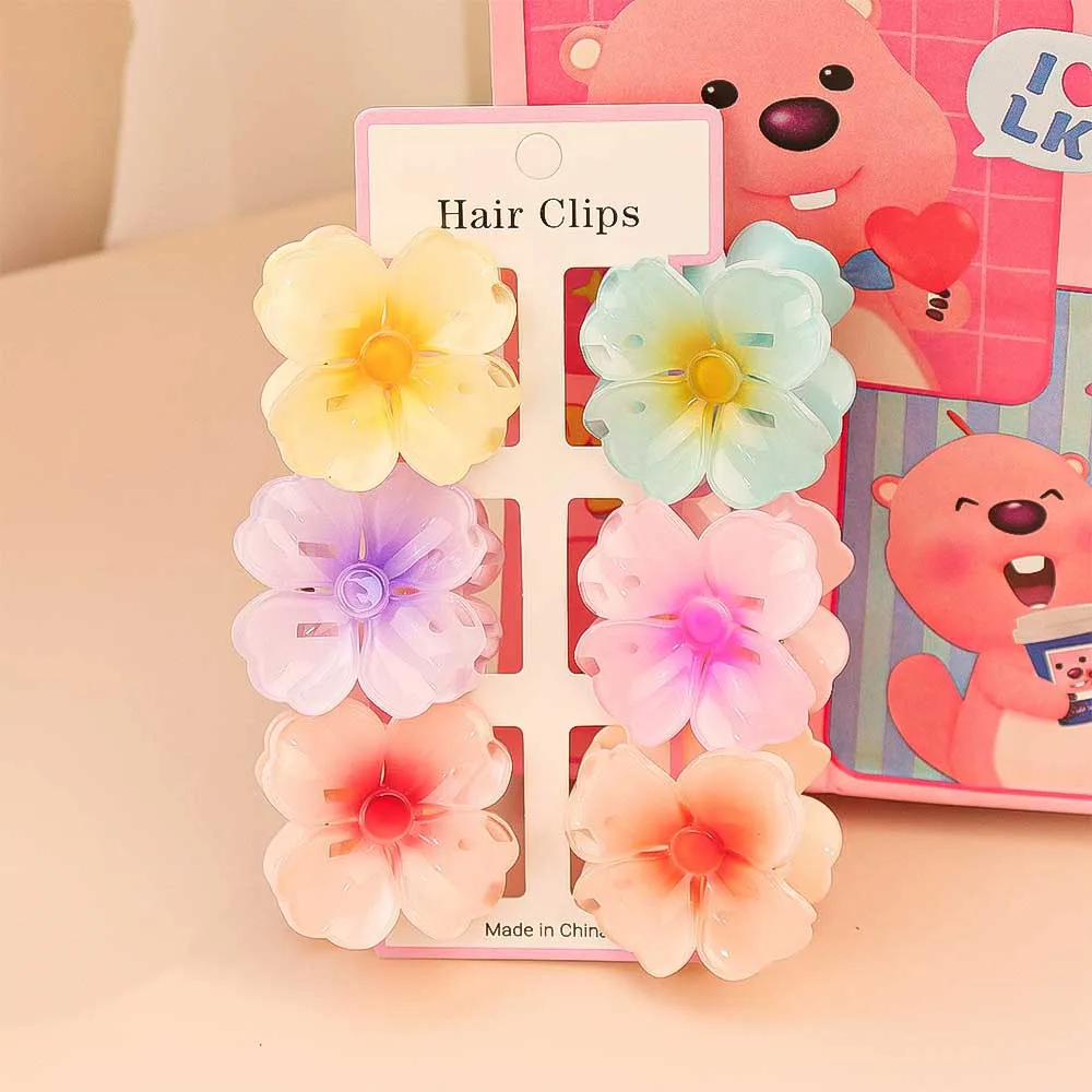 6 sztuk moda kolorowy przezroc – Hair Claw Clip Set recenzja i cena