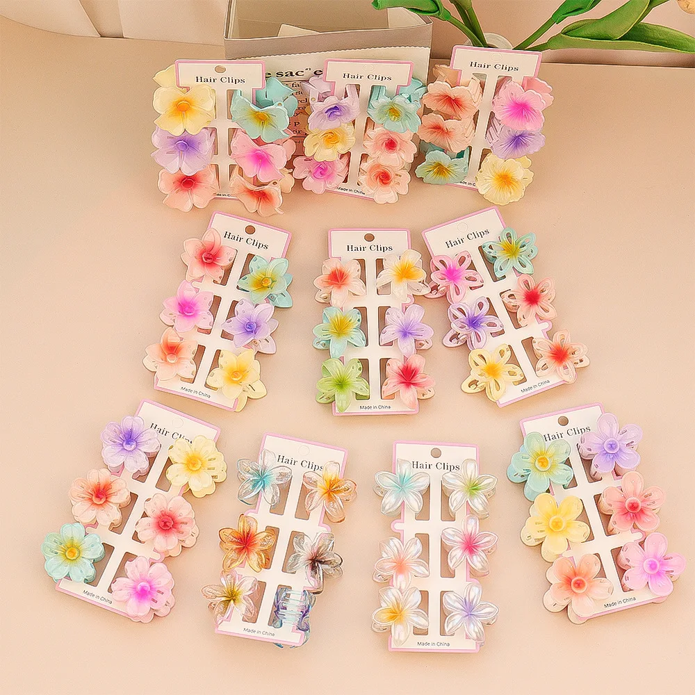 6 sztuk moda kolorowy przezroc – Hair Claw Clip Set recenzja i cena