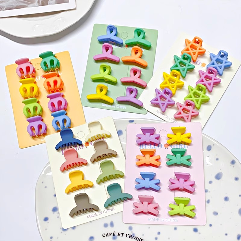 8 sztuk/zestaw Czarne Kolorowe – Hair Claw Clip Set recenzja i cena